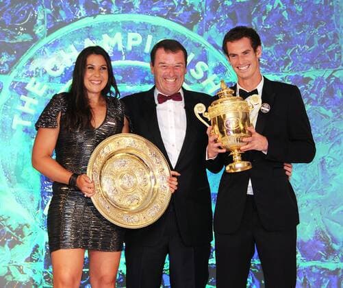2013 Wimbledon Tennis Championships London England 24.6- 7.7.2013 The Championsdinner Intercontinental Hotel London Marion Bartoli Frankreich,Chairman PGH Brook GBR und Männerchampion Andy Murray GBR
