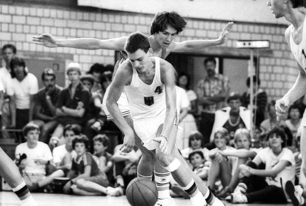 EuroBasket 2022, DBB, Historie, EM - Historie Junioren-EM Spiel BR Deutschland - Griechenland - Michael Koch (BRD)