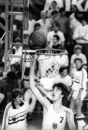 EuroBasket 2022, DBB, Historie, EM - Historie Junioren-EM Spiel BR Deutschland - Griechenland - Nild Becker (BRD)