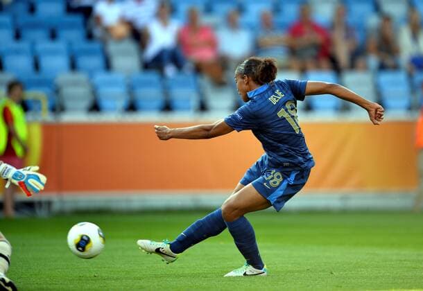 Marie Laure Delie (fra) FOOTBALL: France vs Russia. UEFA Euro Feminin - 2013 - 12 07 2013 xAnthonyxBIBARDxFEPx 
