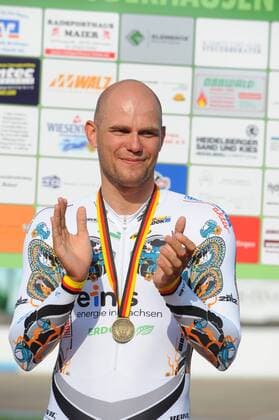 Deutsche Bahnrad-Meisterschaft 2013,10.-14.07.2013,Oberhausen-Rheinhausen 1000 m Zeitfahren Elite Männer, 3..Deutscher Meister, Sascha Hübner,Team Erdgas 2012, - ksp