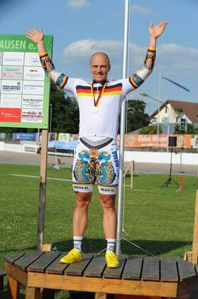 Deutsche Bahnrad-Meisterschaft 2013,10.-14.07.2013,Oberhausen-Rheinhausen 1000 m Zeitfahren Elite Männer, 1.Deutscher Meister, 1000 m Zeitfahren Elite Männer, Maximilian Levy,Team Erdgas 2012, - ksp