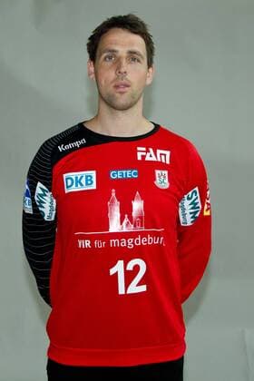 Torwart Gerrie Eijlers (SC Magdeburg) - Fototermin SC Magdeburg 1. Handball Bundesliga Saison 2013-14 in der Johanniskirche in Magdeburg - Einzelbild,Deutschland,Mann,Männer,Handball,12.07.2013