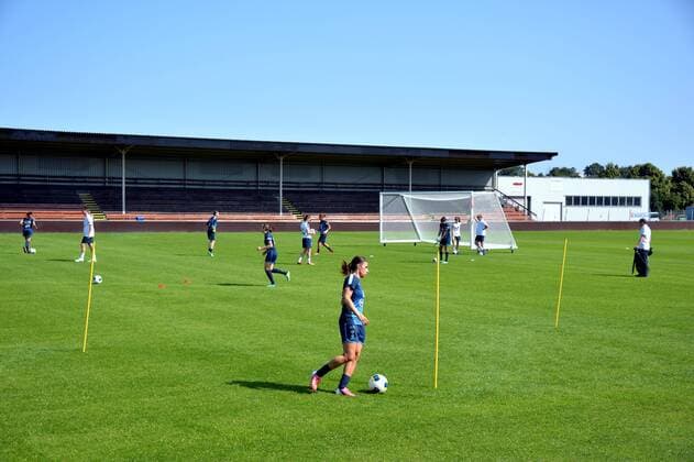 Bollspelaren, Norrköping - Training der Französischen Fußballnationalmannschaft der Frauen - UEFA Frauen-EM - AnthonyBIBARD FEP Panoramic 