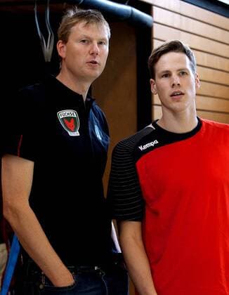 HBL Handball Bundesliga 11.07.2013 Füchse Berlin Training vlnr Volker ZERBE Sportkoordinator Füchse Sven Sören CHRISTOPHERSEN 66 Füchse