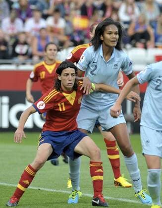 Norrköping 2013-07-15 Womens Euro UEFA 2013 ESP - FRA Spain - France Sandra Spain Wendie Renard France KP0511001 