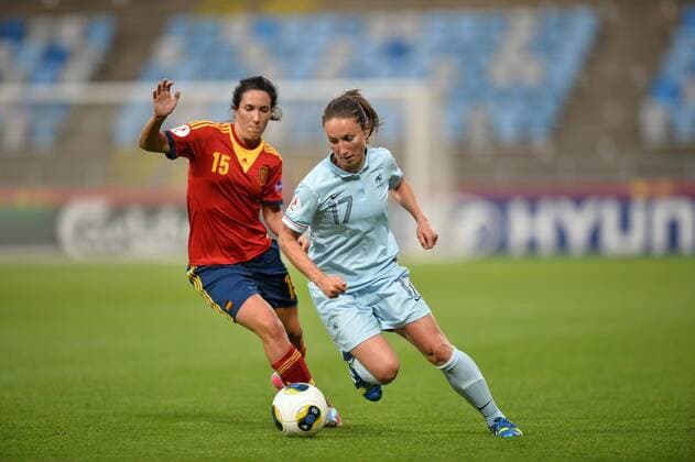 Gaetane Thiney (fra) - Silvia Meseguer (esp) ESP vs FRA - UEFA Euro 2013 - 15 07 2013 AnthonyBIBARD FEP 