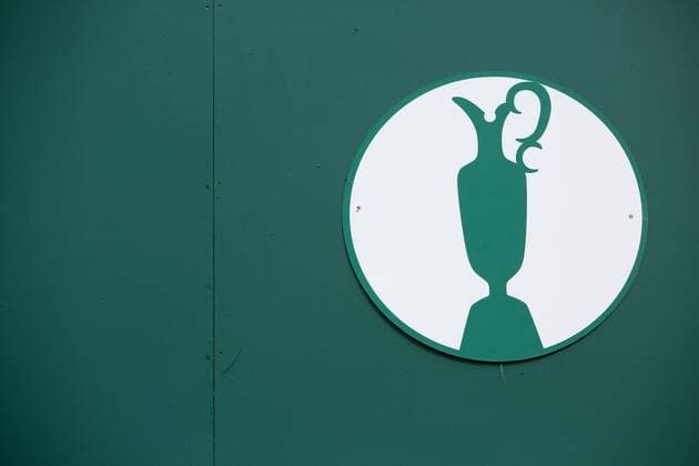 Golf - 2013 Open Championship at Muirfield - Wednesday Practise A general view of the Open logo 
