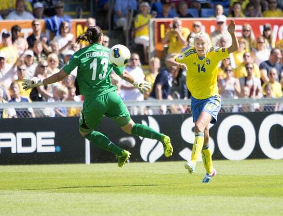 Sweden Halmstad Örjans vall UEFA Women s EURO 2013 QUARTERFINAL Sweden vs Iceland 2-0 Josefine Öqvist Sweden KP0500001 