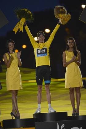 Podium : FROOME Christopher (GBR) of SKY PROCYCLING - Gelbes Trikot, Sieger der Gesamtwertung - Tour de France - Etappe 21 -Versailles Paris Champs Elysees - 21 07 2013 PhotoNews 