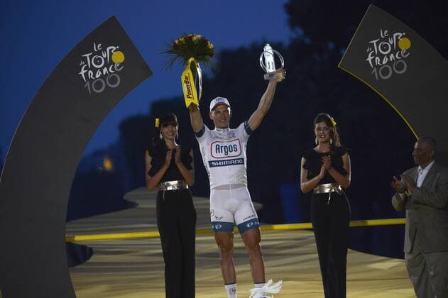Podium : KITTEL Marcel (GER) of TEAM ARGOS-SHIMANO - Etappensieger - Tour de France - Etappe 21 -Versailles Paris Champs Elysees - 21 07 2013 PhotoNews 