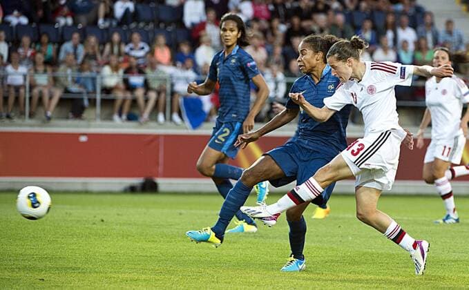 Sweden Linkoping 2013 07 22 UEFA Womens Euro 2013 France (FRA) vs Denmark (DEN) Johanna Rasmussen (DEN) 0-1 . KP0300 