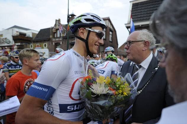 Marcel Kittel bei einem Kirmesrennen in Boxmeer, Holland am 22.07.2013, einen Tag nach Ende der Tour de France.