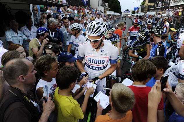 Marcel Kittel bei einem Kirmesrennen in Boxmeer, Holland am 22.07.2013, einen Tag nach Ende der Tour de France.