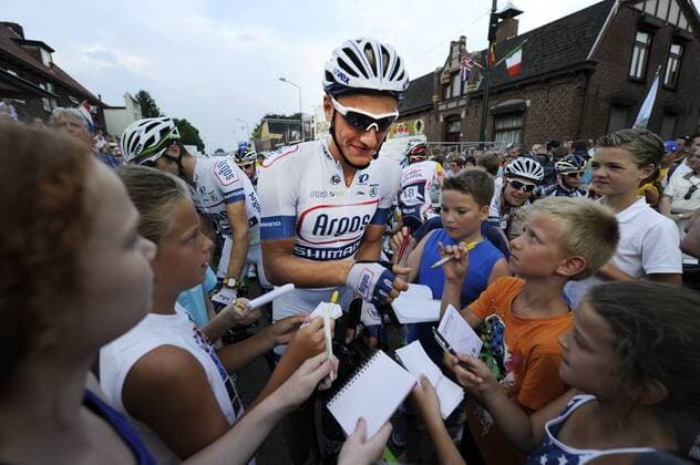 Marcel Kittel bei einem Kirmesrennen in Boxmeer, Holland am 22.07.2013, einen Tag nach Ende der Tour de France.