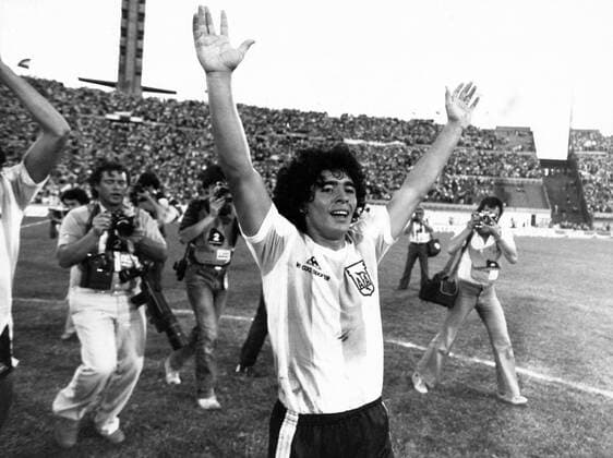 Jubel von Diego Armando Maradona (Argentinien)
