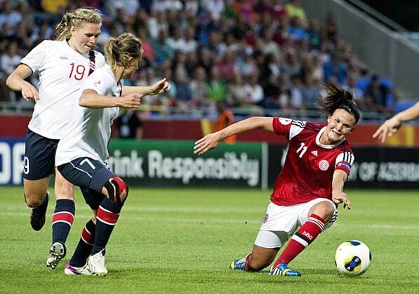 Sweden Norrköping 2013 07 25 UEFA Womens Euro 2013 Norway (NOR) vs Denmark (DEN) - Katrine Veje (DEN) KP0300 
