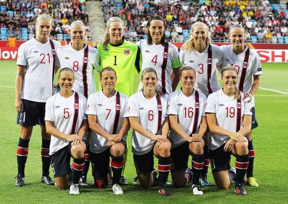 Norway: Ada Stolsmo Hegerberg Solveig Gulbrandsen Ingrid Hjelmseth Ingvild Stensland Marit Fiane Christensen Caroline Graham Hansen Toril Hetland Akerhaugen Trine Rönning Maren Mjelde Kristine Hegland Ingvild Isaksen Foto: OlexMariusxFjalsett 