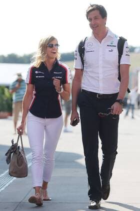 Motorsports: FIA Formula One World Championship 2013, Grand Prix of Hungary, Susie Wolff (GBR, Williams F1 Team), Toto Wolff (AUT, Mercedes AMG Petronas F1 Team), xHOCHxZWEIx