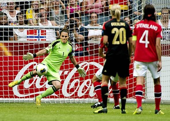 Sweden Stockholm UEFA Womens Euro 2013 FINAL Germany (GER) vs Norway (NOR) Nadine Angerer(GER) pariert Elfmeter KP0300 