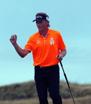 28.07.2013 Southport, England. Bernhard Langer (GER) celebrates a putt during the 4th and Final Round of the Senior Open Championship from Royal Birkdale. xPaulxKeevilx  ActionPlus20134290