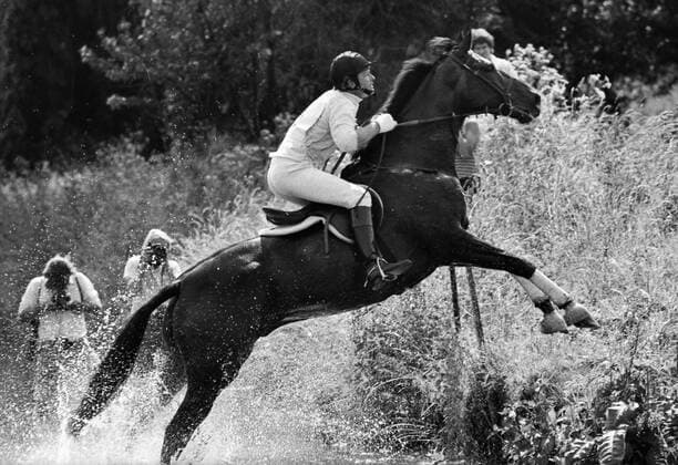Equestrianism - 1972 Munich Olympics - Mixed Three-Day Eventing Great Britain s Richard Meade on Laurieston during practice for the cross-country test at the Riding Facility, Riem, Munich, West Germany. Meade won the individual gold medal and a gold medal in the mixed team competition. 