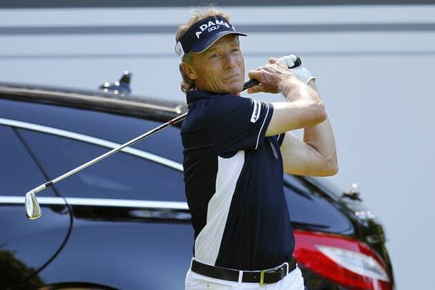 Köln, 01.08.2013, Pro Am , Berenberg Masters im Golf und Land Club Köln, Spieler Bernhard Langer im Flight mit Willy Bogner Golfturnier