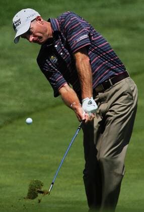 Aug. 3, 2013 - Akron, OH, USA - Jim Furyk hits a shot from the fairway on the 2nd hole during the third round of the WGC-Bridgestone Invitational at Firestone Country Club in Akron, Ohio, on Saturday, August 3, 2013. WGC-Bridgestone Invitational - ZUMAm67