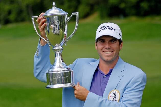 Aug. 4, 2013 - Washington County, PENNSYLVANNIA, U.S - August 4th, 2013 - Ben Martin holds up the 2013 Mylan Classic trophy after the 4th and final round of the WEB.com Tour s Mylan Classic at Southpointe Golf Club in Canonsburg, Washington County, PA. Martin finished the tournament with a 4 under par for the day and an overall total of 17 under par placing him on the top of the leader board and the winner of the 2013 Mylan Classic. Golf 2013 - Mylan Classic - Round 4 - ZUMAb31
