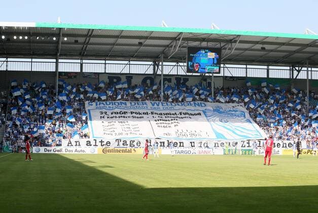 Fußball, Stadiongeschichte 1. FC Magdeburg Magdeburg, 03.08.2013, MDCC Arena, Fussball, DFB Pokal, 1.Hauptrunde, 1.FC Magdeburg , Im Bild: Stadionansicht in Magdeburg.