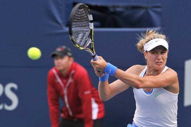 Aug. 6, 2013 - Toronto, Ontario, Canada - Toronto, Ontario, Canada, August 6, 2013. Eugenie Bouchard (CAN) in action in first round action during the WTA Tennis Damen Rogers Cup at Rexall Centre in Toronto, Ontario, Canada on August 6th. AUG 6 - ZUMAc04