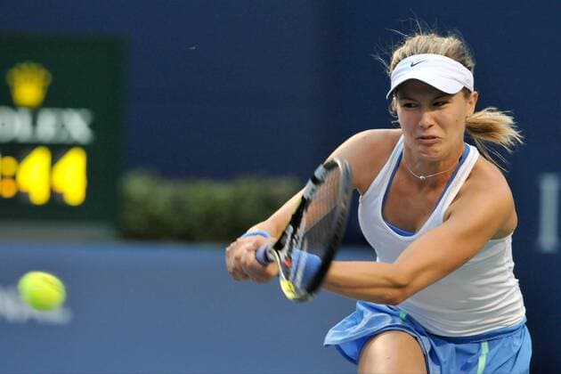 Aug. 6, 2013 - Toronto, Ontario, Canada - Toronto, Ontario, Canada, August 6, 2013. Eugenie Bouchard (CAN) in action in first round action during the WTA Tennis Damen Rogers Cup at Rexall Centre in Toronto, Ontario, Canada on August 6th. AUG 6 - ZUMAc04