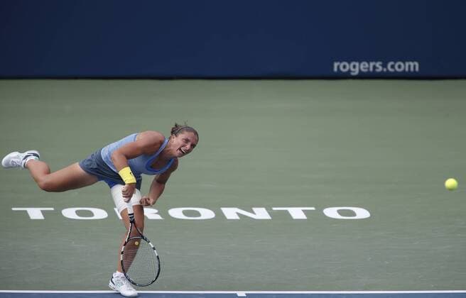 Aug. 7, 2013 - Toronto, Ontario, Canada - SARA ERRANI of Italy in action on Day 5 at the Rogers Cup Women s tennis tournament in Toronto. Tennis 2013 - Rogers Cup - Day 5  - ZUMA Ro