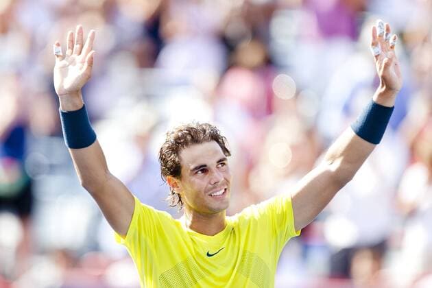 Aug. 11, 2013 - Montreal, Quebec, CAN - Rafael Nadal wins in straight sets, 6-2, 6-2 during the men s singles finals on championship Sunday. Tennis 2013 - Rogers Cup Finals- AUG 11 - ZUMAs30