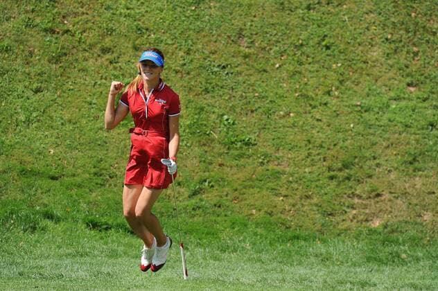 Czech Klara Spilkova during the Pilsen Golf Masters 2013 women s golf tournament within the Ladies European Tour (LET) series held at the Plzen-Dysina Golf Park near Plzen, Czech Republic, Sunday, Aug. 11, 2013. (CTKxPhoto LadislavxAdamek) CTKPhotoF201308110706501 