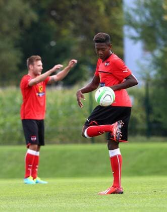 FUSSBALL - AUT vs GRE, Testspiel, Vorberichte, Training SALZBURG,AUSTRIA,12.AUG.13 - FUSSBALL - ÖFB Länderspiel, Österreich vs Griechenland, Freundschaftsspiel, Vorberichte, Training Nationalmannschaft AUT. Bild zeigt David Alaba (AUT). 