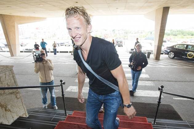 Dirk Kuyt of Holland during the arrival of the Dutch National team on August 12, 2013 at Grand Hote Huis ter Duin at Noordwijk, The Netherlands. Arrival Dutch team in Noordwijk Friendly 2013 2014 xVIxLaurensxLindhoutxIVx 1720833