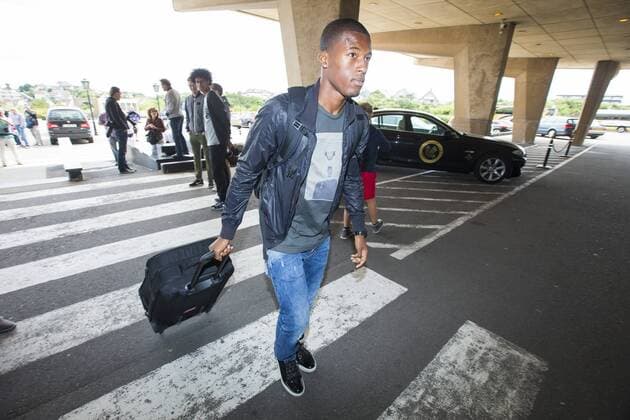 Georginio Wijnaldum of Holland during the arrival of the Dutch National team on August 12, 2013 at Grand Hote Huis ter Duin at Noordwijk, The Netherlands. Arrival Dutch team in Noordwijk Friendly 2013 2014 xVIxLaurensxLindhoutxIVx 1720855