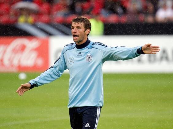 12.08.2013, xsvx, Fussball Deutsche Fussball Nationalmannschaft Training, v.l. Thomas Mueller (Deutsche Fussball Nationalmannschaft DFB)