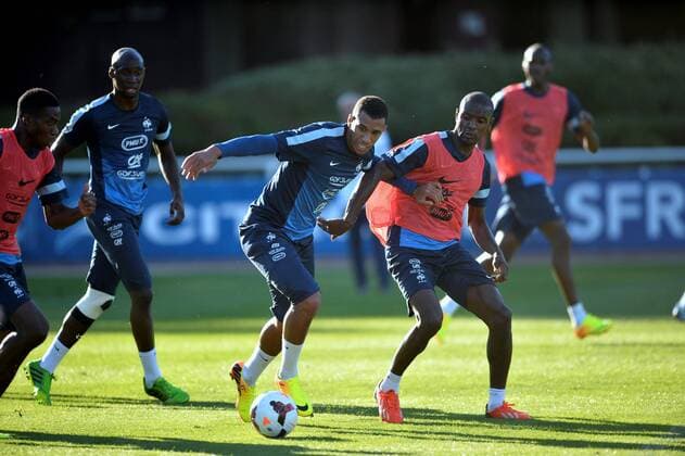 Etienne Capoue - Eric Abidal - Moussa Sissoko FOOTBALL : Training France - 12 08 2013 AnthonyBIBARD FEP Panoramic 