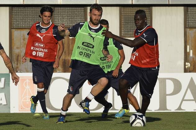 Alberto Aquilani, Daniele De Rossi, Mario Balotelli - Roma 12 8 2013 Foto AndreaxStaccioli Insidefoto andreaxstaccioli