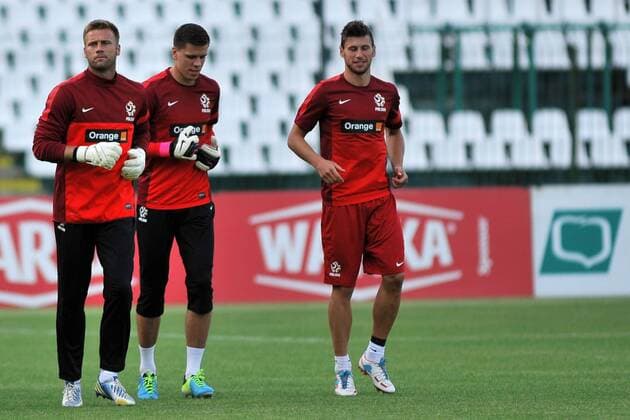 Training Nationalteam Polen in Danzig, Polen ARTUR BORUC WOJCIECH SZCZESNY GRZEGORZ KRYCHOWIAK  EN_01093154_0010