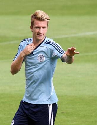 13.08.2013, xsvx, Fussball Deutsche Fussball Nationalmannschaft Training, v.l. Marco Reus (Deutsche Fussball Nationalmannschaft DFB) Freisteller