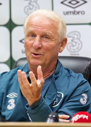 PROPAGANDA20130813 Football - soccer: friendly international match, Wales - Republic of Ireland, Republic of Ireland s head coach Giovanni Trapattoni during a press conference at the Cardiff City Stadium ahead of the International Friendly match against Wales. (Hinweis: Verwendung nur in Deutschland, Österreich oder Schweiz - only Germany, Austria and Switzerland) xHOCHxZWEIx xPropagandax 