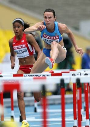 MOSCOW, Aug. 13, 2013 -- Ganna Melnichenko of Ukraine competes during the Women s Heptathlon in Day 4 of the 14th IAAF World Athletics Championships Moscow 2013 at Luzhniki Stadium in Moscow, Russia on Aug. 13, 2013. Ganna Melnichenko claimed the title with 6586 points. (Xinhua Li Ming) (SP)RUSSIA-MOSCOW-ATHLETICS-IAAF WORLD CHAMPIONSHIPS 