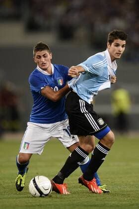 Rome, Stadio Olimpico - Friendly match Italy vs Argentina - Marco Verratti-Erik Lamela 