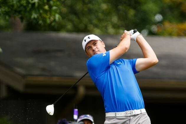 15 August 2013: Jordan Spieth drives the ball during the first round of the Wyndham Championship at Sedgefield Country Club in Greensboro, NC. GOLF: AUG 15 PGA Golf Herren - Wyndham Championship - Round 1 Icon130815066 EDITORIAL USE ONLY