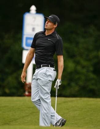 Aug. 16, 2013 - Greensboro, North Carolina, U.S - NICK WATNEY reacts to his hit during the second round of the 2013 Wyndham Championship at Sedgefield Country Club. Golf 2013 - Wyndham Championship  - ZUMAh10