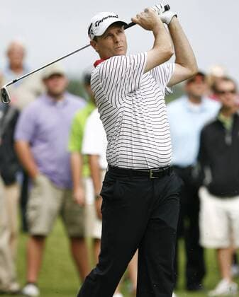 Aug. 16, 2013 - Greensboro, North Carolina, U.S - BOB ESTES hits the ball from the fairway during the second round of the 2013 Wyndham Championship at Sedgefield Country Club. Golf 2013 - Wyndham Championship  - ZUMAh10