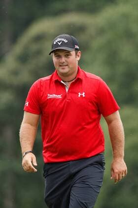 16 August 2013: Patrick Reed smiles after making his birdie putt on hole 9 to take the lead at 11 under par during the second round of the Wyndham Championship at Sedgefield Country Club in Greensboro, NC. GOLF: AUG 16 PGA Golf Herren - Wyndham Championship - Round 2 Icon130816011 EDITORIAL USE ONLY